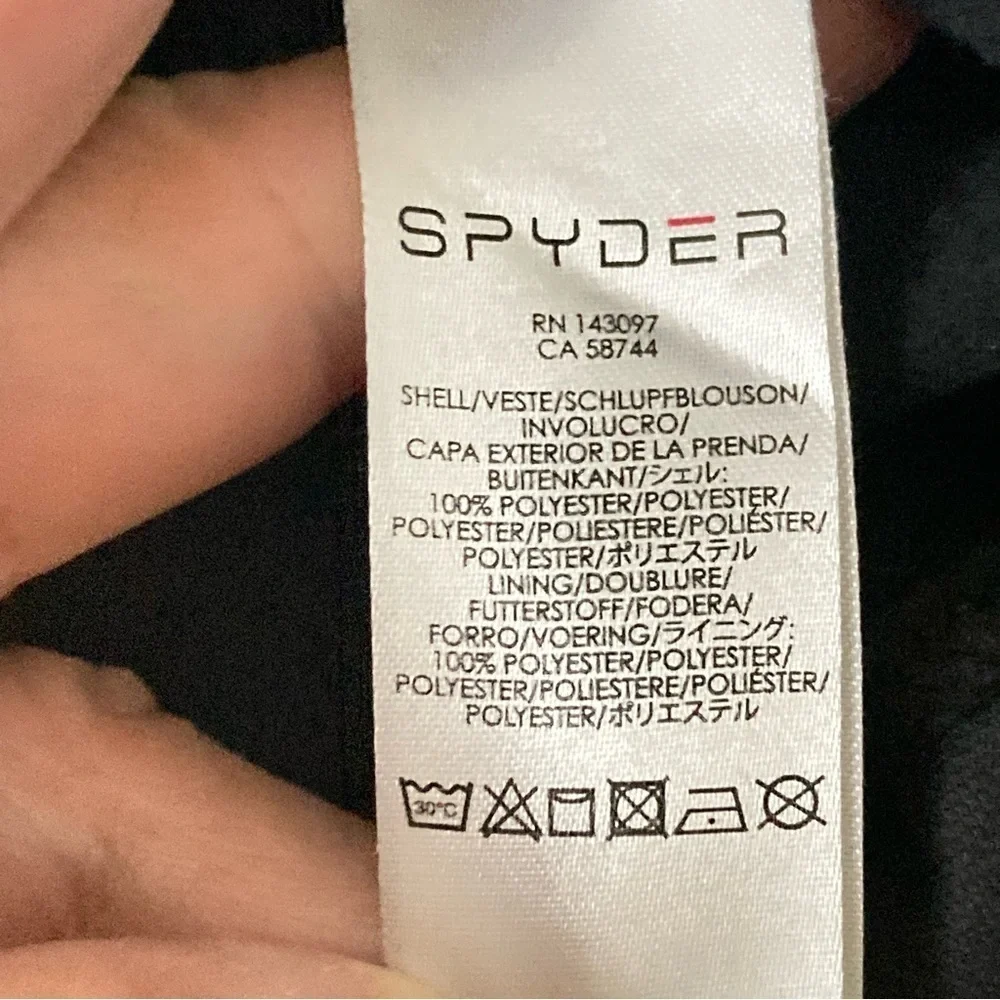 Spyder Black/Blue Full Zip Youth Jacket #235027